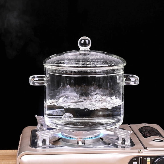 VAJUSO Glass Mini Cooking Pot – Double Handle 5.51 in (Style A)