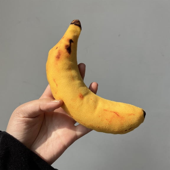 VAJUSO Pet Toy – Catnip Banana Tearing Plush, Interactive Tropical Fish Toy for Pets