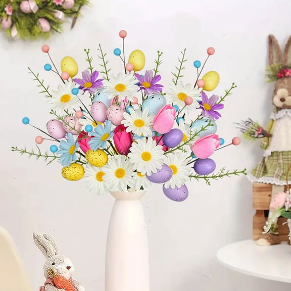 VAJUSO Plastic Easter Egg Branch Happy Easter