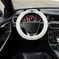 thumbnail image 1 of VAJUSO Plush Steering Wheel Cover White Home Decoration, 1 of 5
