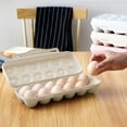 thumbnail image 1 of JUSEO Slide-Style Egg Storage Organizer, Khaki, 4-Tier Refrigerator Egg Holder Rack Kitchen Utensils, 1 of 6