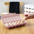 thumbnail image 1 of JUSEO Slide-Style Egg Storage Organizer, Pink, 4-Tier Refrigerator Egg Holder Rack Kitchen & Dining, 1 of 6