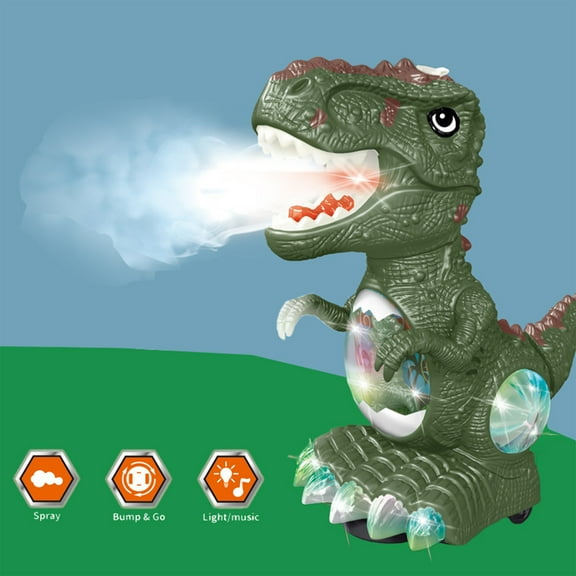 VAJUSO Spray Dinosaur Toy – Electric Smart Dinosaur with Atomized Mist Effect(Green)