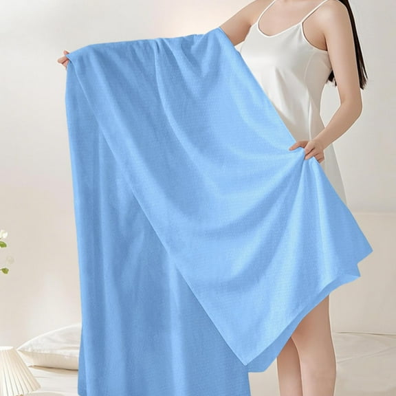 VAJUSO Summer Fiber Ice Silk Blanket 39.37×47.24in Light Blue Summer Cooling Towel Air Conditioning Blanket