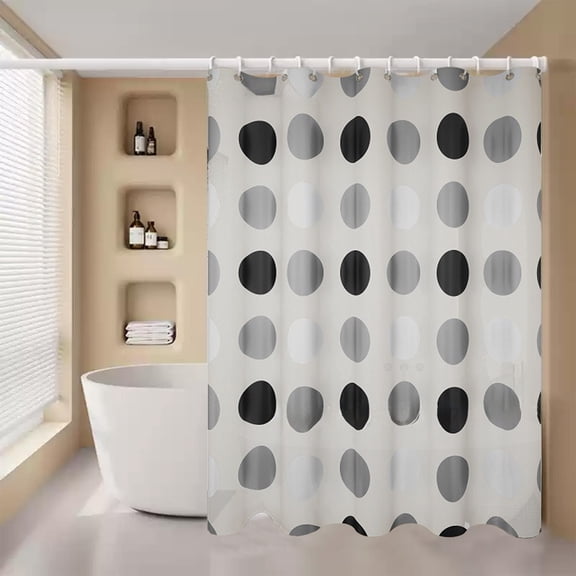 JUSEO Thick Plastic Shower Curtain – Waterproof & Mold-Resistant Bathroom Shower Curtain, 31.50 × 70.87 in, Style B Bathroom Accessories