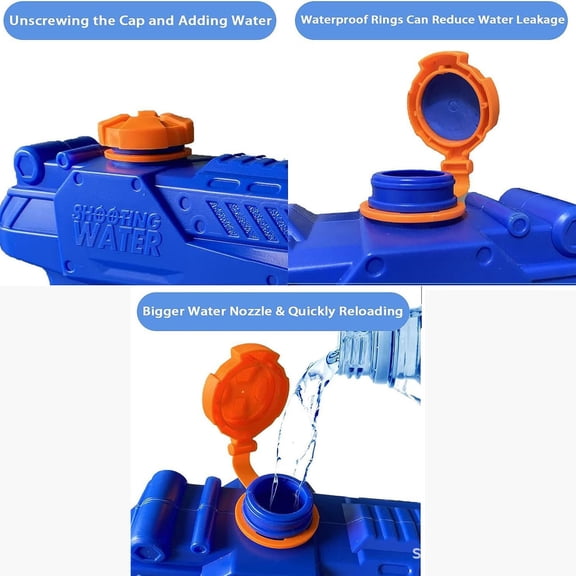 VAJUSO Water Gun Toy High-Capacity Beach And Pool Water Blaster 300ml