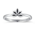 thumbnail image 1 of VAKKI 925 Sterling Silver Womens Flower Rings Simple Rings Vintage Statement Stacking Rings Size 5-9, 1 of 5