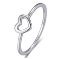 thumbnail image 1 of VAKKI 925 Sterling Silver Womens Heart Rings Simple Rings Vintage Statement Stacking Rings Size 5-9, 1 of 5
