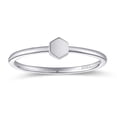 thumbnail image 1 of VAKKI 925 Sterling Silver Womens Hexagon Model Rings Simple Rings Vintage Statement Stacking Rings Size 5-9, 1 of 5