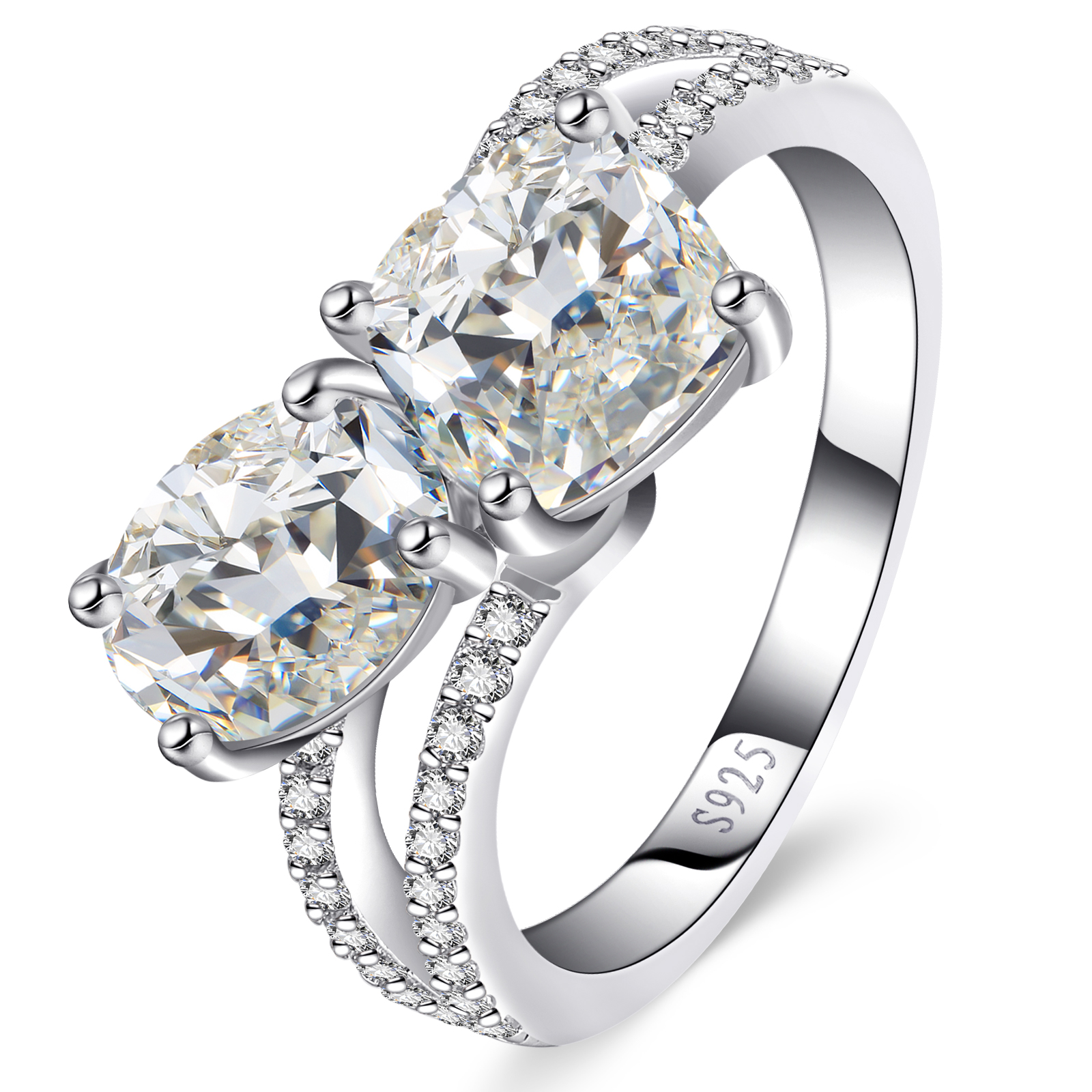 A Piece Of My Heart Lives In Heaven Sterling Silver Ring - Angel Wing Memorial Gift - View #2