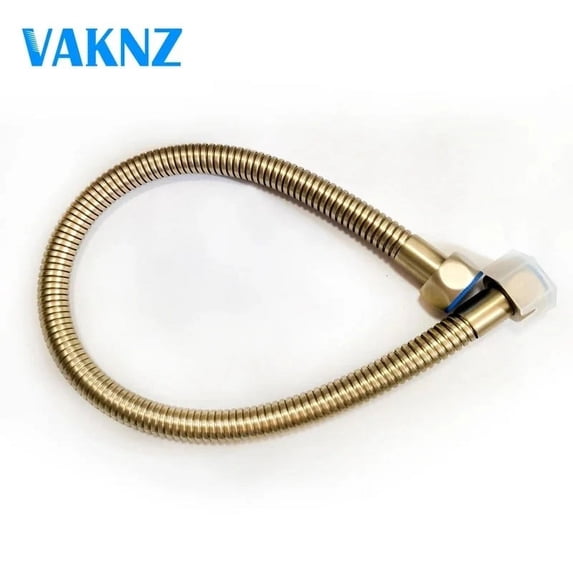 VAKNZ Shower hoses stainless steel hoses Brushed Golden (matte) Plumbing Hose Stainless Steel plumbing hose for 50cm