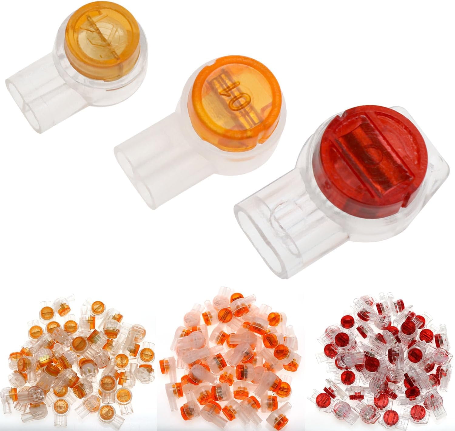 VAKTOK 150PCS Waterproof Telephone Line Connectors - Data Phone Wire Butt  Splice Ports(UY/K1+UY2/K2+UR/K3) - Walmart.com, image size:1500x1419