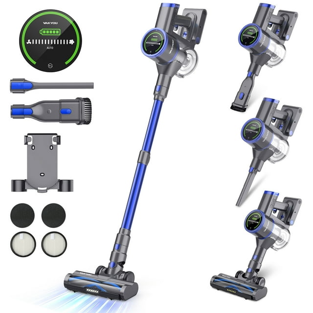 VAKYOU Cordless Vacuum Cleaner, 33KPa Brushless Motor Powerful Stick