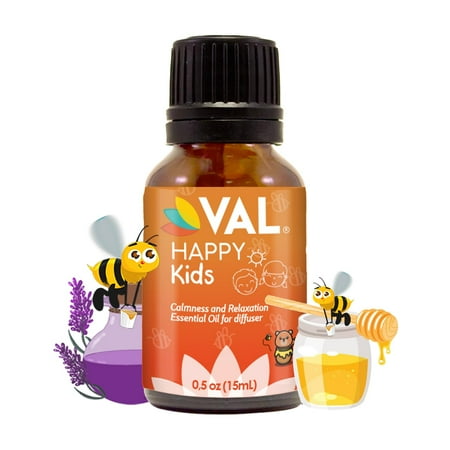 VAL Happy Kids Essential Oil Blend for Diffuser, Gentle Aromatherapy, 0.5 oz (15 ml)