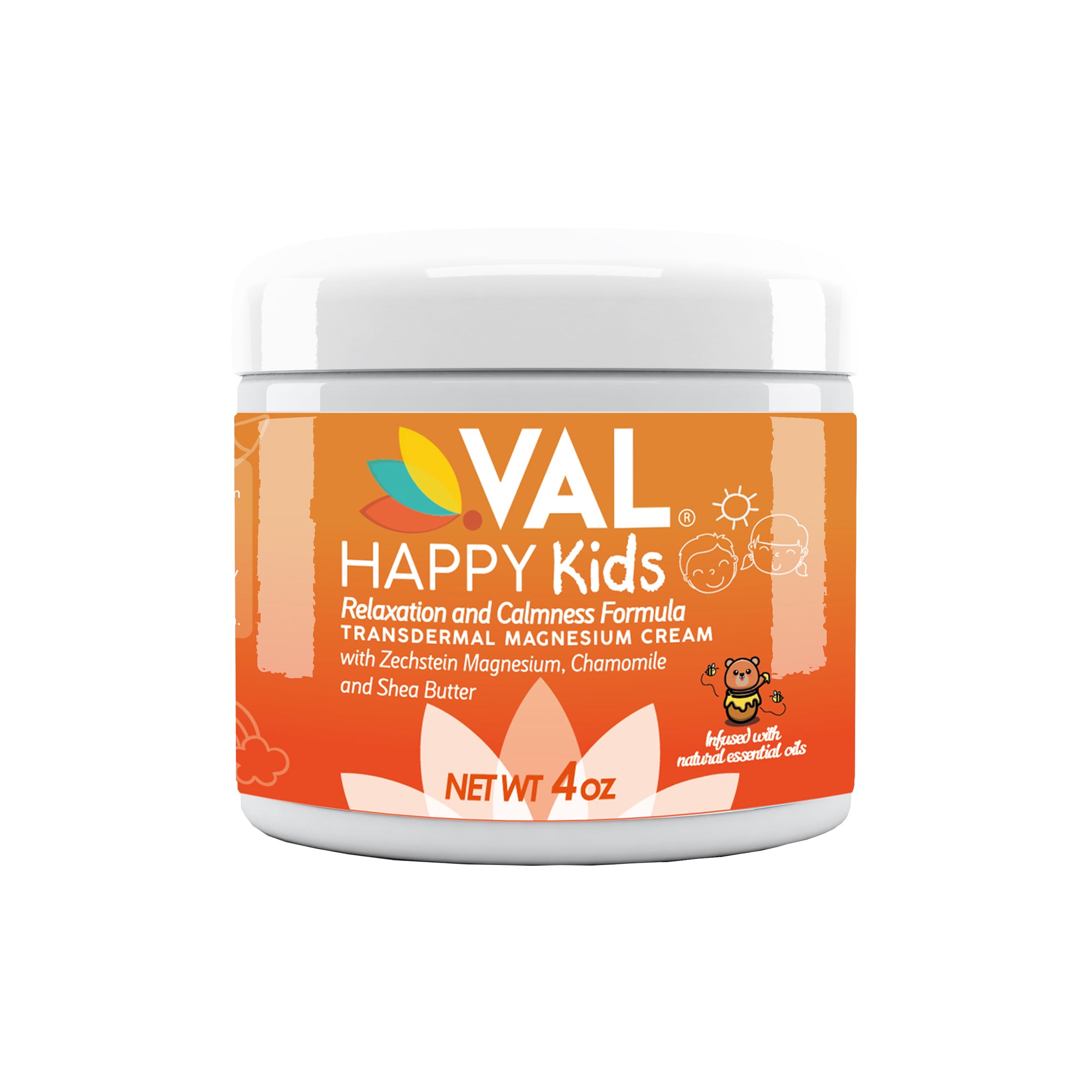 VAL Happy Kids Magnesium Cream for Kids Relaxation and Calmness