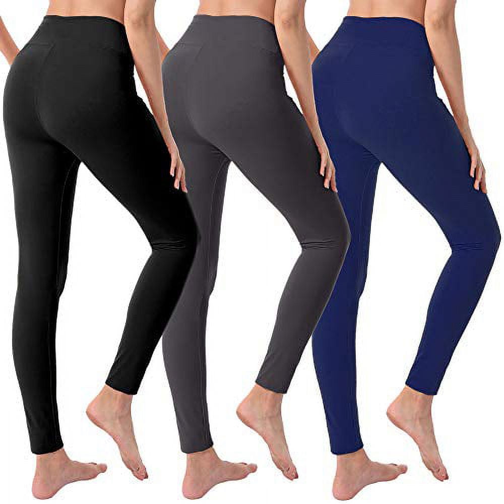 VALANDY Womens Leggings High Waisted Tummy Control Stretch Yoga Pants  Workout Running Tights for Women Purple Plus Size