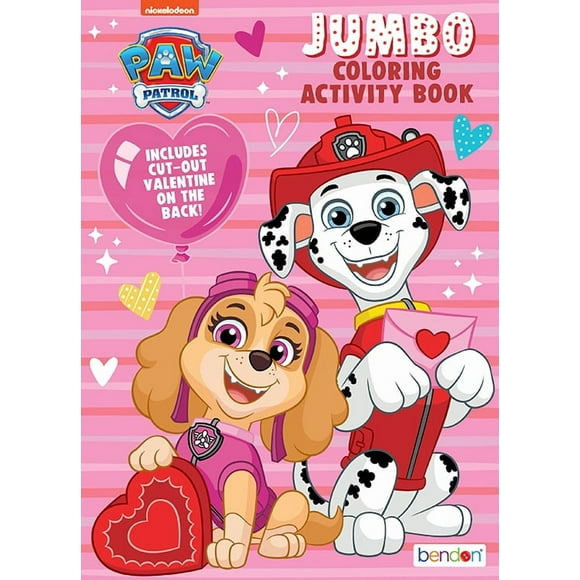 PAW Patrol Valentine's Day Coloring Book, 64-Pages - Kids Activity by Bendon