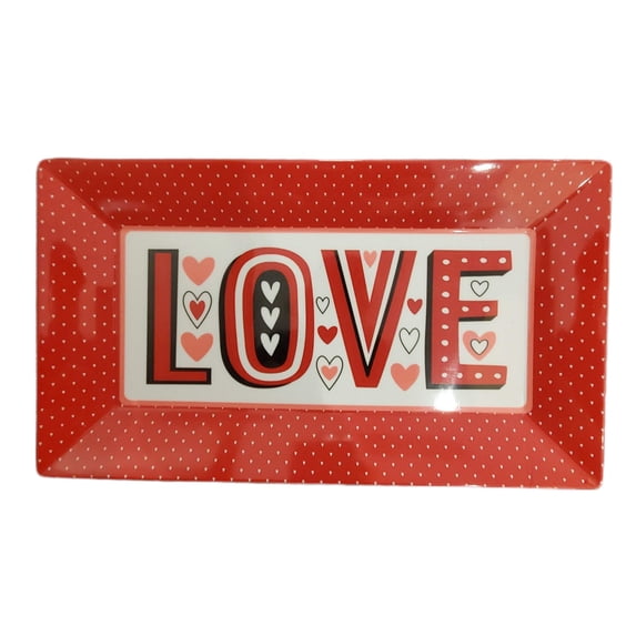 VALENTINE'S DAY PARTY PLATTER CELEBRATE IT 8 X 13.5 IN