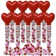 thumbnail image 1 of VALENTINE'S DAY Sixlets Candy, 9 Count Candy Filled Heart Topped Tubes with Pink, Red, White Candy Covered Chocolate Balls, For Classroom Exchange, Valentine's Gift for Kids, 1.8 Oz Each, 1 of 3