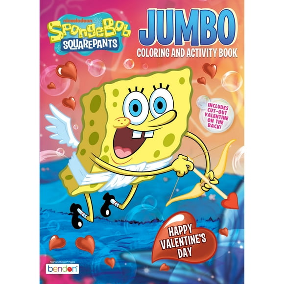 SpongeBob SquarePants Valentine's Day Coloring Book, 64-Pages - Kids Activity by Bendon