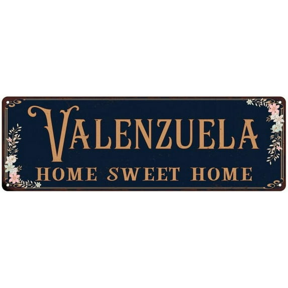 VALENZUELA Home Sweet Home Victorian Look 8x24 Metal Sign 108240046991