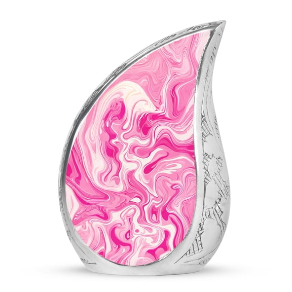 VALERASH 3 Inch Small Pink Urn for Ashes - Decorative Abstract Cremation Urns for Human Ashes Adult Male & Female- 3 Inch