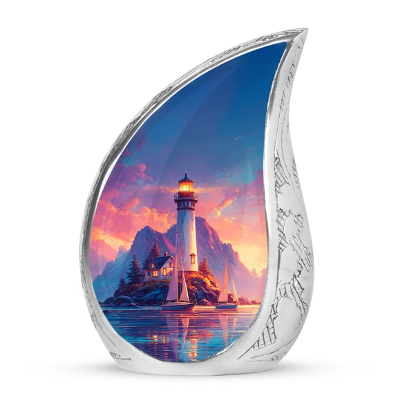 VALERASH Keepsake Lighthouse Cremation Urn for Human Ashes Adult Female - Decorative Boat Memorial Urn for Mother & Father- 3 Inch