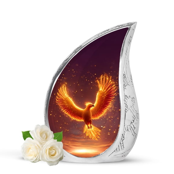VALERASH Keepsake Phoenix Cremation Urns for Human Ashes - Mini Brown Teardrop Urns for Adult Male & Female- 3 Inch