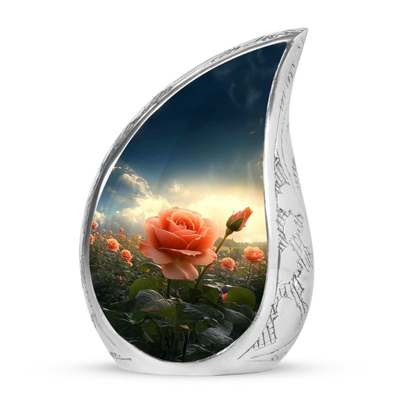 VALERASH Rose Memorial Urns for Adult Male - Keepsake Cremation Urn for Ashes for Women Decorative Miniature Drop Urn for Mom- 3 Inch