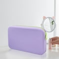 thumbnail image 1 of VALESSL Cosmetic Bag Silicone Cosmetic Bag Makeup Storage Pouch With Zipper Travel Portable Makeup Brush Bag-Lavender, 1 of 4