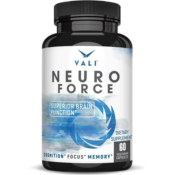 Vali Neuro Force Cognitive Function Nootropic Supplement, 60 Count Veggie Capsules for memory, focus, and clarity