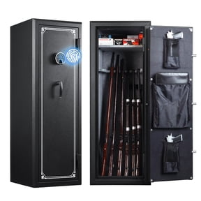 VALINIRT 14 Gun Fireproof Safe for Rifles and Pistols, Gun Cabinet with Keypad/Key Access, No-Assembly-Required Gun Safes with Combination Lock