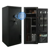 VALINIRT 24 Gun Fireproof Safe for Rifles and Pistols, Gun Cabinet with Keypad/Key Access, No-Assembly-Required Gun Safes with Combination Lock and Built-in Charging Ports