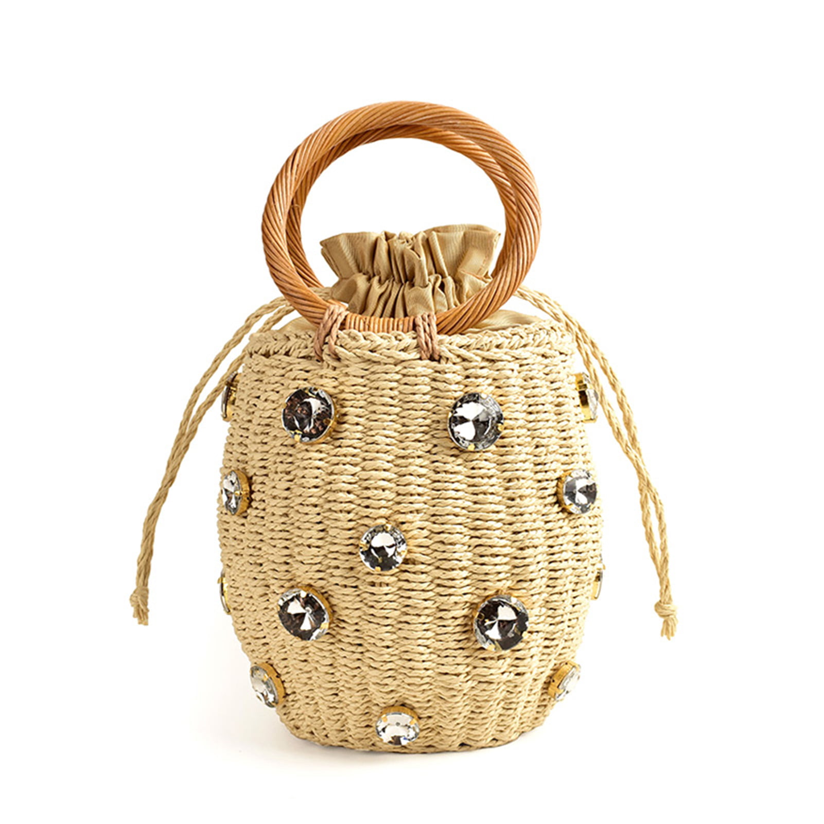Mini Straw Crossbody Bag For Women Knitting Summer Purse Handbag Vacation  Bucket