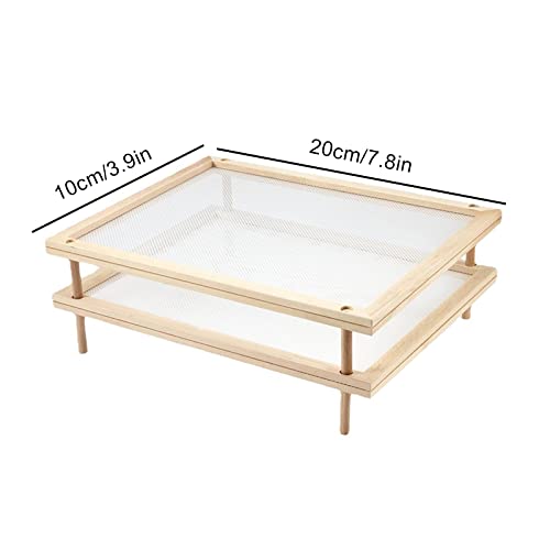 VALINK Wooden Pasta Herb Drying Racks,Stackable Food Dryer with Net ...