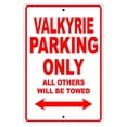 thumbnail image 1 of VALKYRIE Parking Only All Others Will Be Towed Motorcycle Bike Novelty Garage Aluminum Sign 18"x24" Plate, 1 of 1