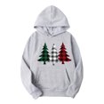 thumbnail image 1 of VALMASS Christmas Sweatshirts for Men Xmas Trees Graphic Long Sleeve Hooded Tops Fall Winter Cozy Warm Going Out Hiking Hoodies (S, E Gray), 1 of 5