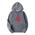thumbnail image 1 of VALMASS Christmas Sweatshirts for Men Xmas Trees Graphic Long Sleeve Hooded Tops Fall Winter Cozy Warm Going Out Hiking Hoodies (XL, D Dark Gray), 1 of 5