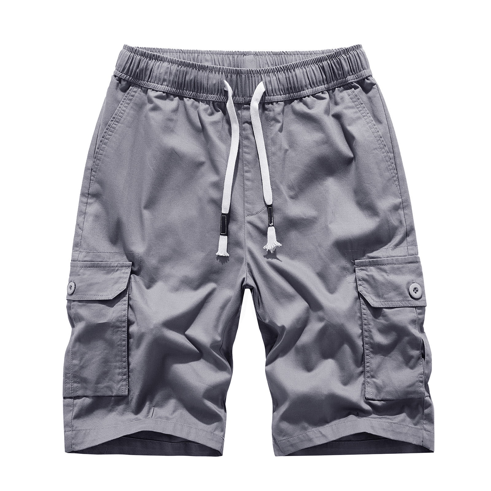 VALMASS Mens Lightweight Cargo Shorts Elastic Waist Drawstring Loose Fit Shorts Quick Dry Casual Street Shorts Walmart