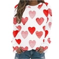 thumbnail image 1 of VALMASS Women's Valentine's Days Graphic Sweatshirts Long Sleeve Pullover Tops Fashion Cute Print Crewneck Sweatshirts (L, White-A), 1 of 4