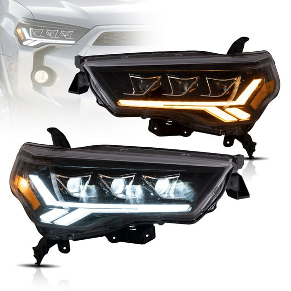 VALND for Toyota 4Runner LED Headlights Assembly Replacement 2014 2015 2016 2017 2018 2019 2020 2021 2022 2023 Amber Reflector