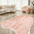 thumbnail image 1 of VALOMENE Cheetah Print Area Rug, 6' x 8' Leopard Rug, Soft Shaggy Animal Print Carpet for Living Room, Bedroom, Pink Home Decor, 1 of 5
