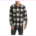 thumbnail image 1 of VALOR COLLECTIVE Battle Creek Plaid Print Regular Fit Shirt,NATURAL,L, 1 of 1