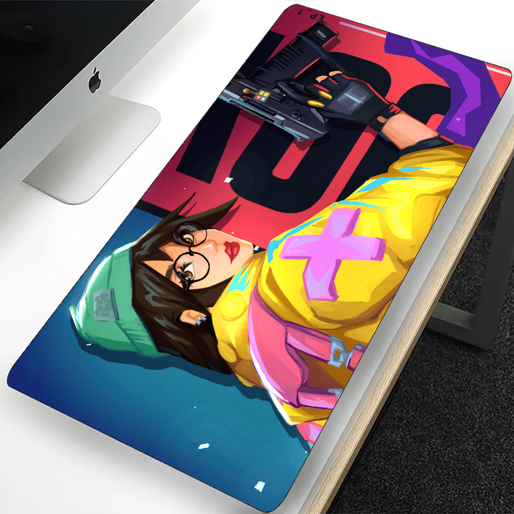Woman Computer Inventor VALORANT Killjoy Gaming Mouse Pad Computer Mouse Pad Gamer Laptop Mouse ...