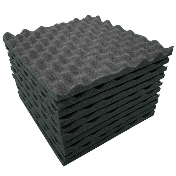 VALSEEL 10Pcs Acoustic Foam Stop Absorption Sponge Studio KTV Soundproof