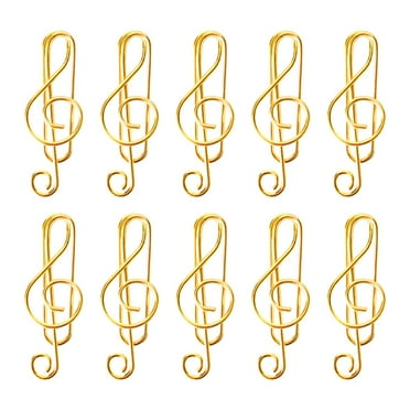 VALSEEL 11pc Music Multicoloured Metal Paper Clips Color Note Paper Clip Creatives Cartoons Paper Clip Special-shaped Paper Clip Office Supplies Paper Clip