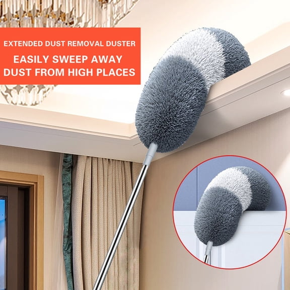 VALSEEL 2.85m Feather Duster Electrostatic Precipitator Duster Household Spring Cleaning Telescopic Zen Cleaning Artifact Cleaning Supplies