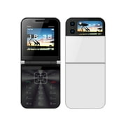VALSEEL 2024 New Mini Flip Mobile Phone 2 SIM Card Small Display Foldable Cell Phone Unlocked Flip Phone 2G Flip Cell Phone for Seniors on Clearance