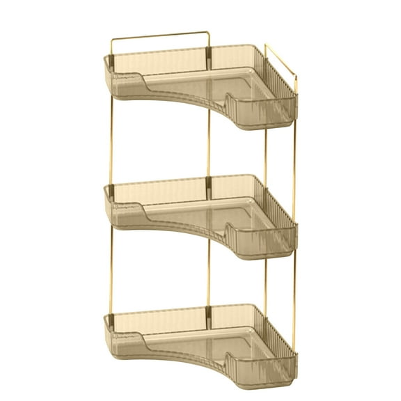 VALSEEL 360 Rotating Cosmetics Storage Rack Corner Toilet Storage Box Light Luxury Bedroom Jewelry Cosmetics Decoration Storage Rack Storage Organizer