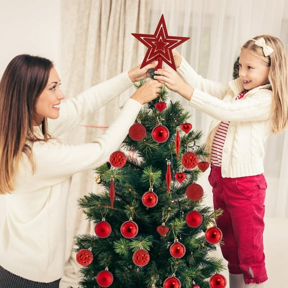 VALSEEL 49 Piece Christmas Ornament Set, Shatterproof Ornaments With Assorted Christmas Tree Pendants